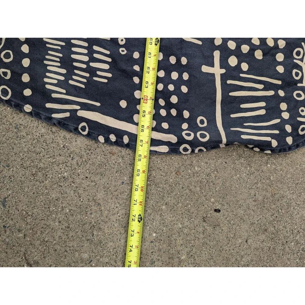 Spoonflower Tablecloth Mudcloth Abstract Tribal Design Oval Black Tan Geometric